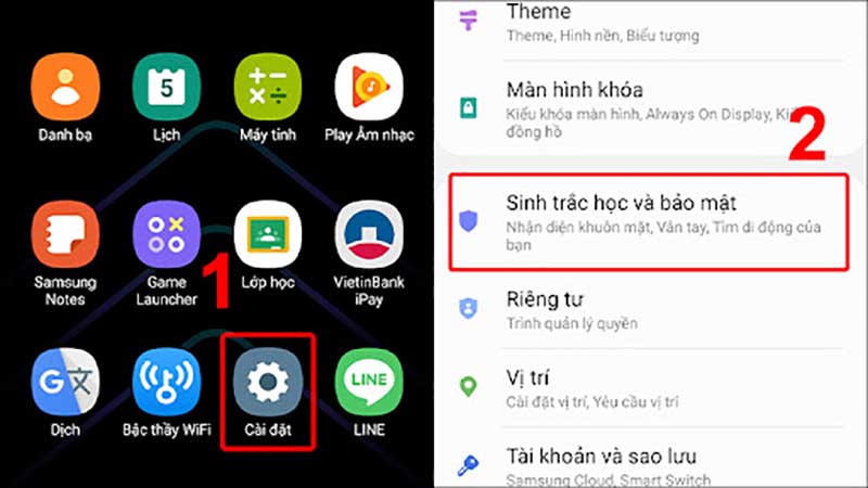 Sinh trắc học và bảo mật trên điện thoại Android