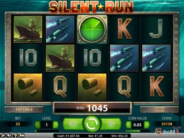 Slot này có chủ đề dựa trên một trận chiến tàu ngầm