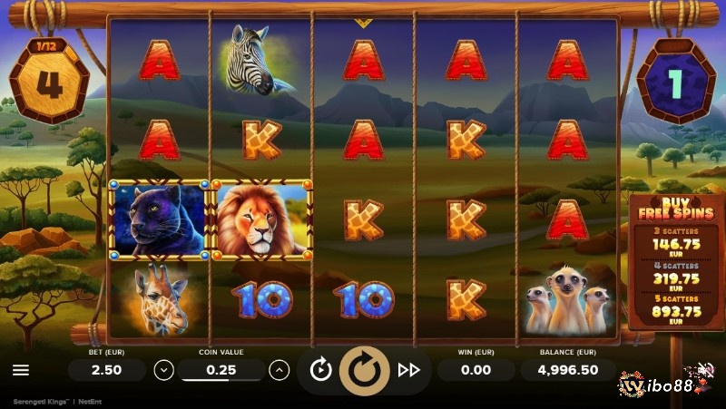 SLot chủ đề châu Phi này có 5 cuộn 4 hàng với 26 hàng thanh toán